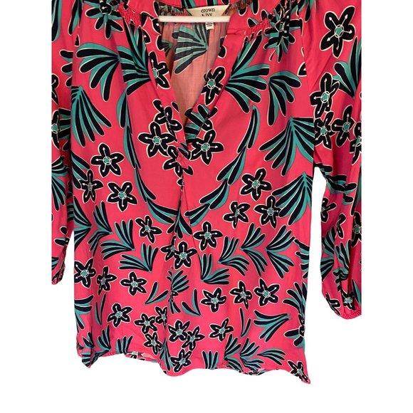 Crown and Ivy Pink Ocean Blouse Women's XS - Picture 3 of 7